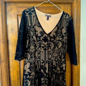 TALL Long Tall Sally Black Lace “20’s” Style Midi Dress